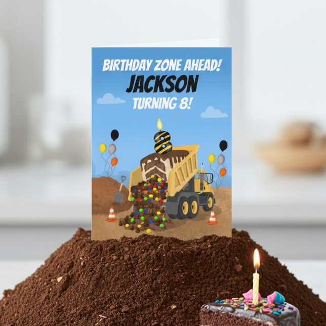 Grattis på 8-årsdagen dumper   kort (Skapare uppladdad)