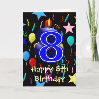 Grattis på 8-årsdagen kort