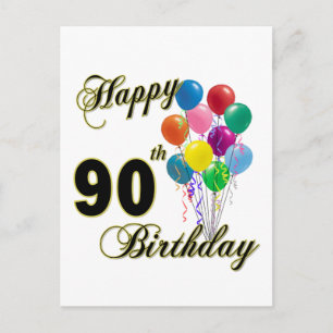 Grattis på 90-årsdagen presenter och födelsedagsmo vykort