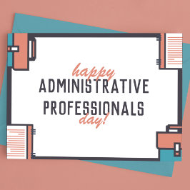 Grattis på administratörernas dag vykort