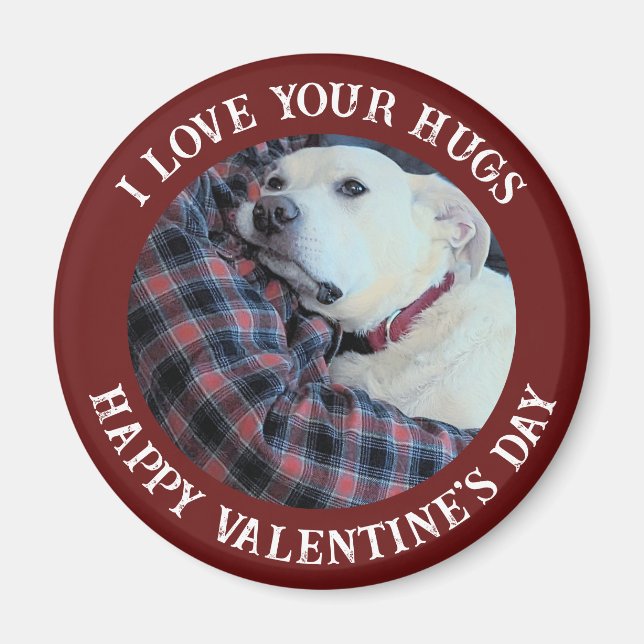 Grattis på Alla hjärtans dag, bästa pappa Cute Hun Magnet (Framsidan)