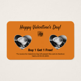 Grattis på Alla hjärtans dag-donationskort Visitkort