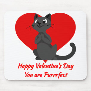 Grattis på Alla hjärtans dag Du är Purrrfect s Musmatta
