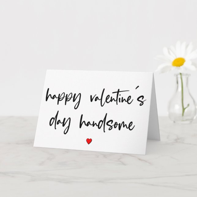 Grattis på Alla hjärtans dag, för honom, Valentine Kort (Liten växt)