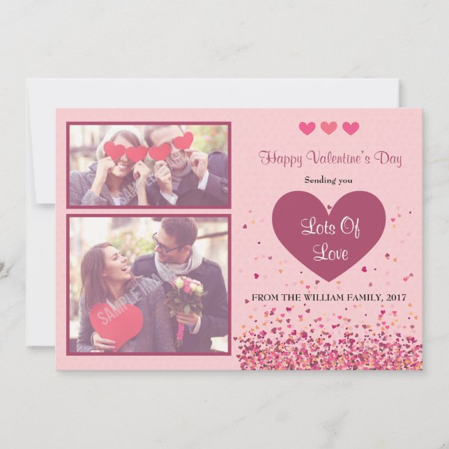 Grattis på Alla hjärtans dag-fotokort Julkort (Framsida)