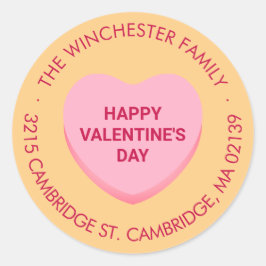 Grattis på Alla hjärtans dag-konversationen i adre Runt Klistermärke