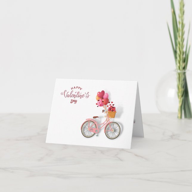 Grattis på Alla hjärtans dag-kort | Cykel och ball Helgkort (Framsida)