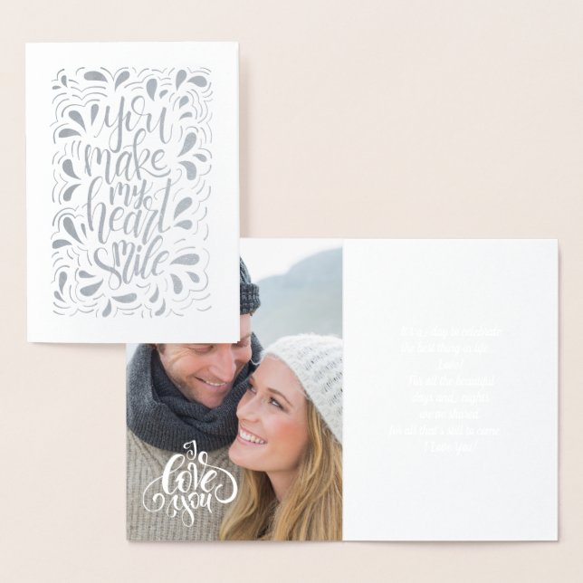 Grattis på Alla hjärtans dag - Luxury Real Foil Ph Folierat Kort (Display)