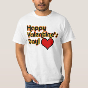 Grattis på Alla hjärtans dag Retro Stil T-Shirt