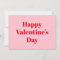 Grattis på Alla hjärtans dag rosa röd modern typog