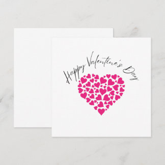 Grattis på Alla hjärtans Rosa Hearts Card Inbjudningar