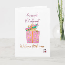 Grattis på Aqeeqa - presentlåda Kort