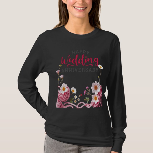 Grattis på årsdagen av er vigsel  t shirt (Framsida)