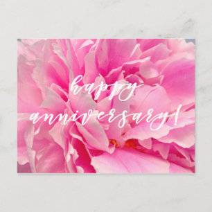 Grattis på årsdagen! Eleganta rosa peonior Vykort