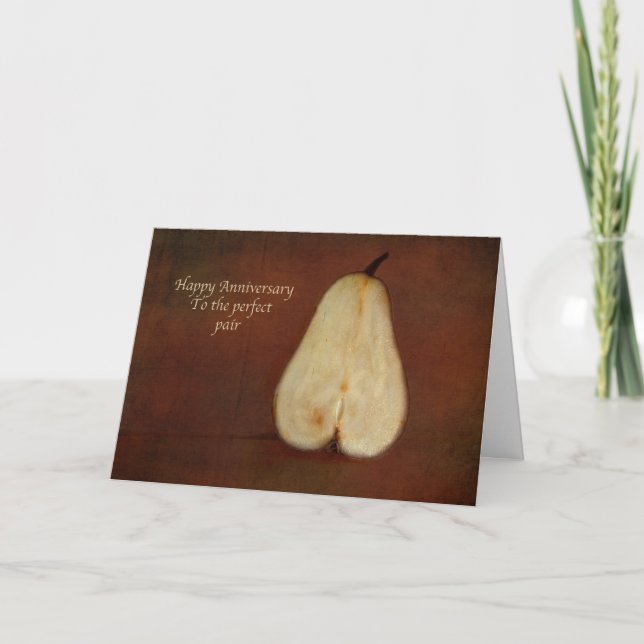 Grattis på årsdagen för det perfekta paret kort (Framsida)