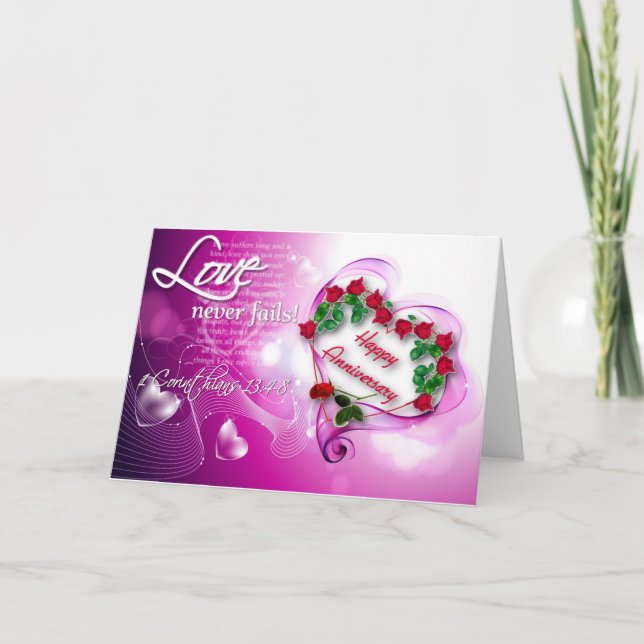 Grattis på årsdagen - Kärlek (Kristen) Kort (Framsida)