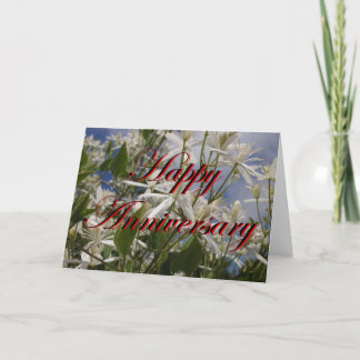 Grattis på årsdagen kort med blommor