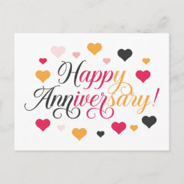 Grattis på årsdagen Lysande Färgglada Hjärtan Livl Vykort