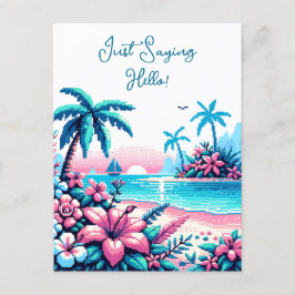 Grattis på årsdagen | Pixel Art Ocean Vykort