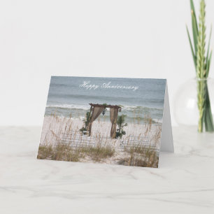 Grattis på årsdagen Sandy Beach Bröllop Kort