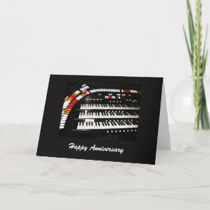 Grattis på årsdagen, urgamla orgel kort