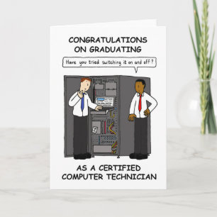 Grattis på att avlägga examen datorteknikeren kort