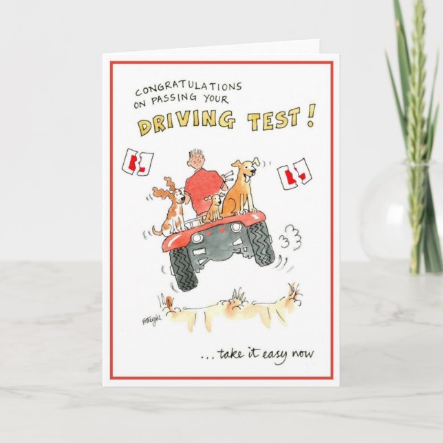 Grattis på att passera ditt förarprov kort (Framsida)