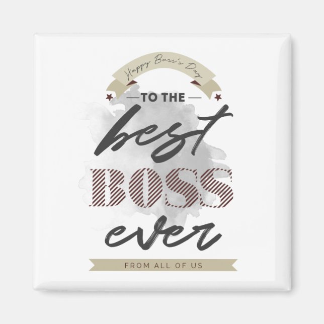 Grattis på Bossens dag magnet (Framsidan)