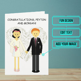 Grattis på Bröllopet Charming Kort