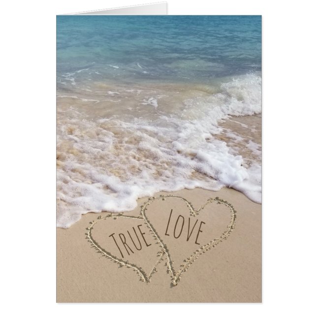 Grattis på bröllopet för Beach Hearts Hälsningskort (Framsidan)