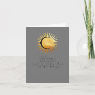 Grattis på bröllopet - Sol och Måne Kort