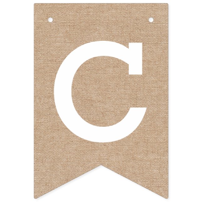 Grattis på BurlapLook Vimplar (Första flaggan)