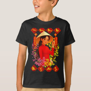 Grattis på det nya året Tet Binh Ngo 2026 vietname T Shirt