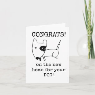 Grattis på det Nya Hemmet för Din Hund Kort