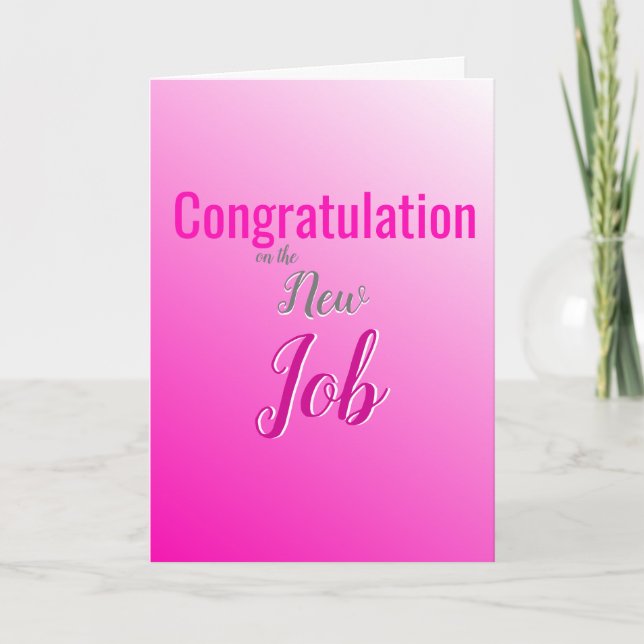 Grattis på det nya jobbet helgkort (Framsida)