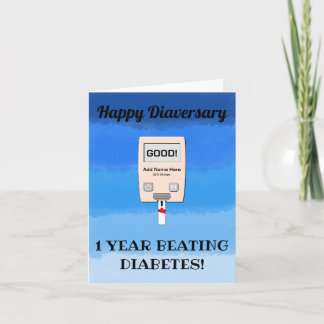 Grattis på Diaversary För att ha besegrat diabetes Kort