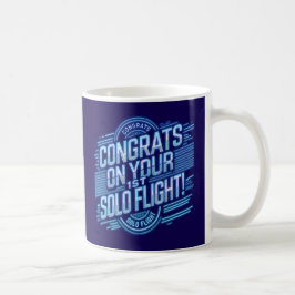Grattis på din 1:a Solo Flygning Kaffemugg