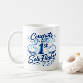 Grattis på din 1:a Solo Flygning Kaffemugg