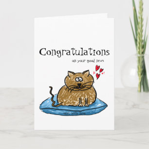 Grattis på din bra nyheternakattillustration kort