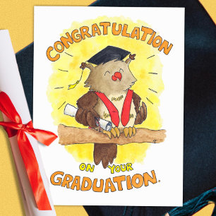 Grattis på din examenskort vykort