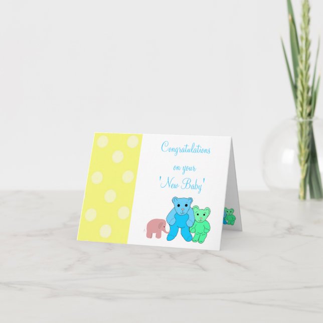 Grattis på din nya baby kort (Framsida)