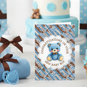 Grattis på din nya babypojke kort