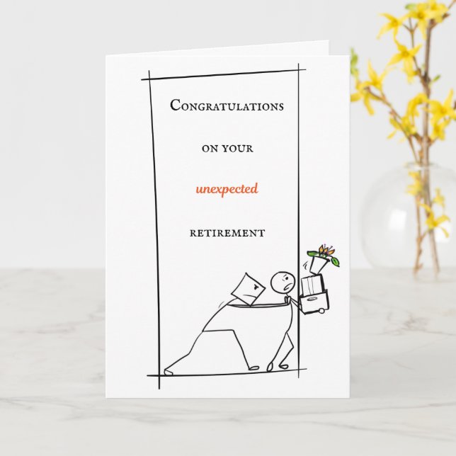 Grattis på din oväntade pension kort (Gul blomma)