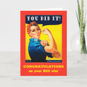 Grattis på din stora vinst Rosie the Riveter Kort