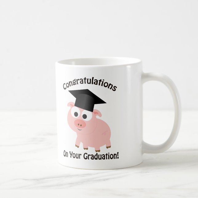 Grattis på din studenten! Gris Kaffemugg (Höger)