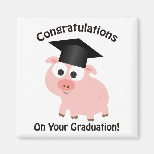 Grattis på din studenten! Gris Magnet