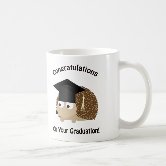 Grattis på din Studenten Hedgehog Två-Tonad Mugg (Höger)