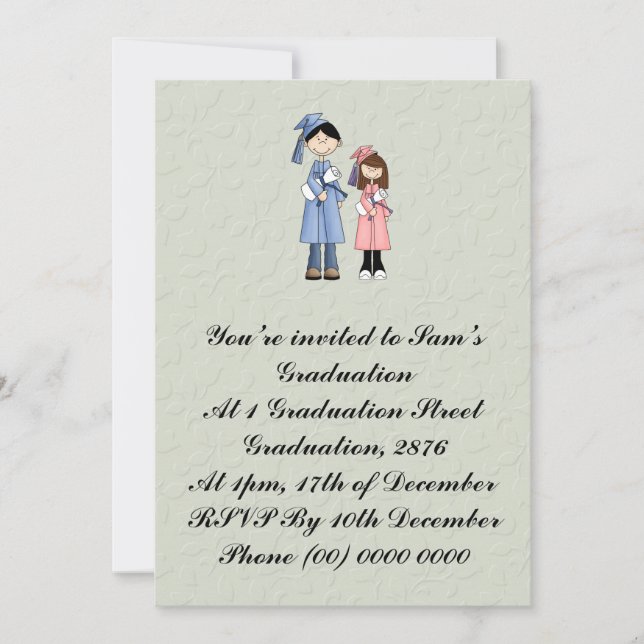 Grattis på din studenten inbjudningar (Framsida)