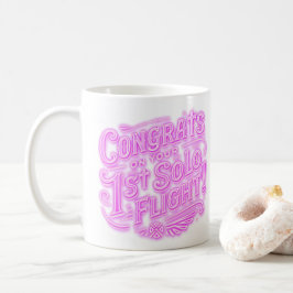 Grattis på ditt 1:a Solo Flight Kaffe Mugg