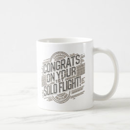 Grattis på ditt första soloflyg kaffemugg